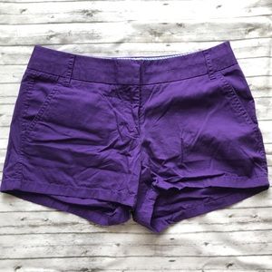 *NWOT* J.Crew Chino Shorts Purple Size 4